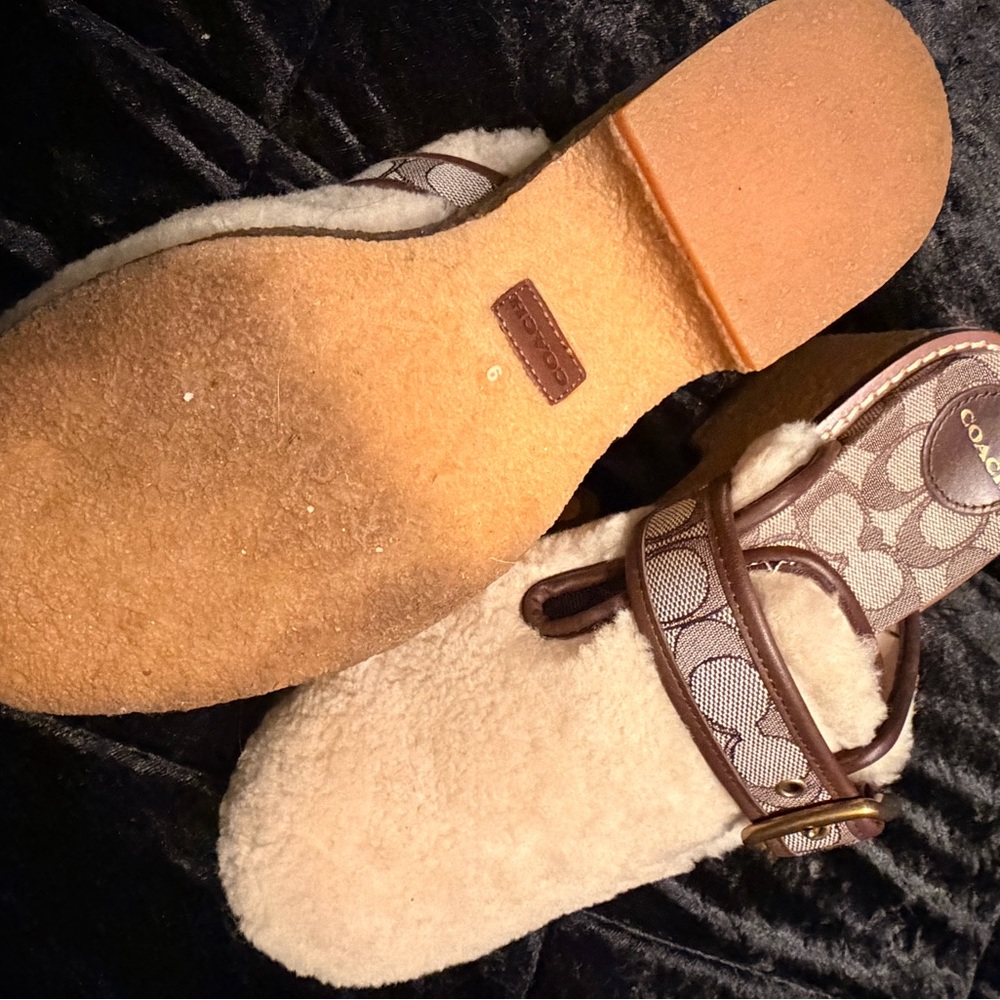 Coach Shearling Clogs - Picture 6 of 9